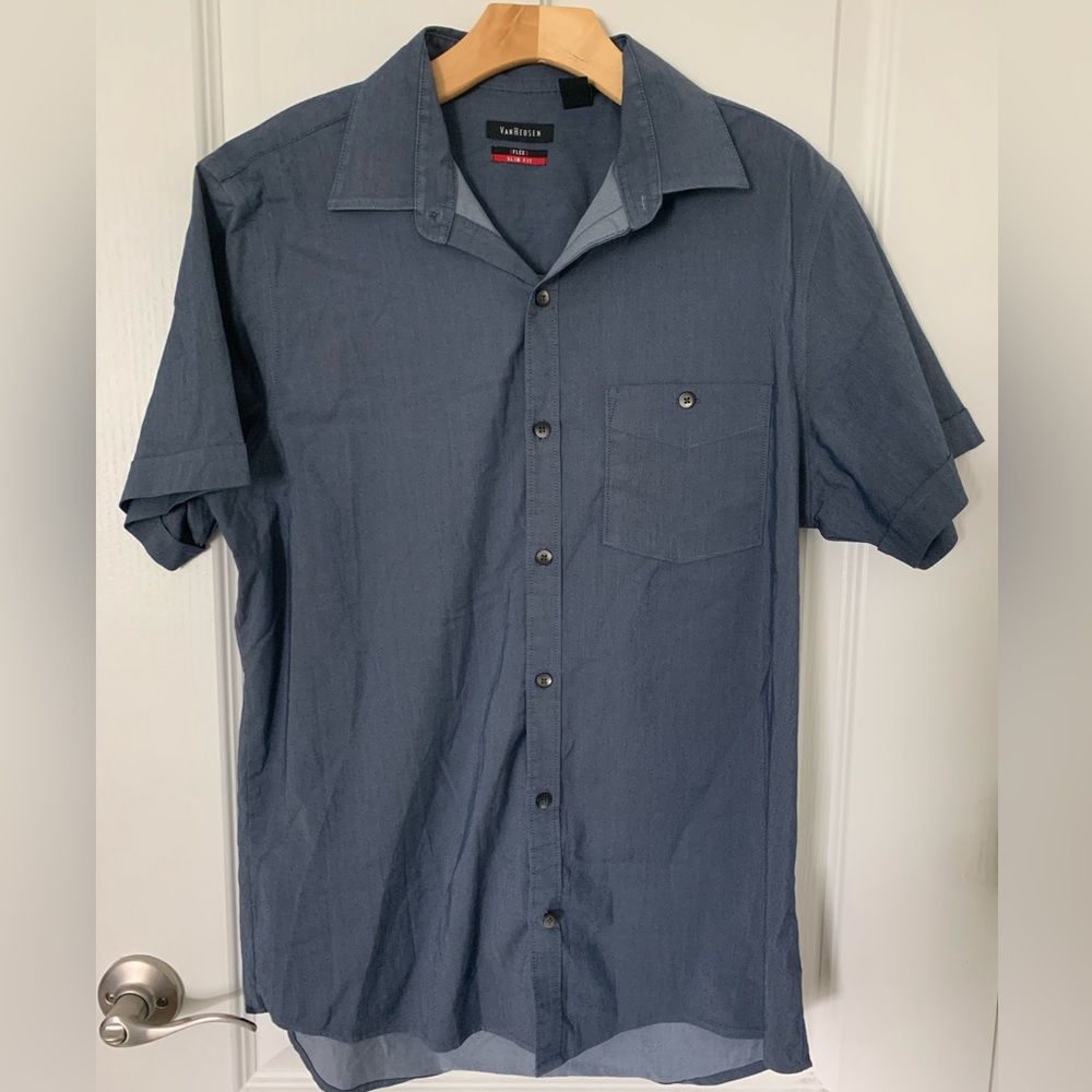 Van Heusen Slim fit Grey Short sleeve Mens shirt
